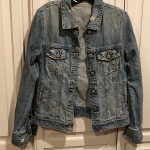 J Crew distressed jean jacket